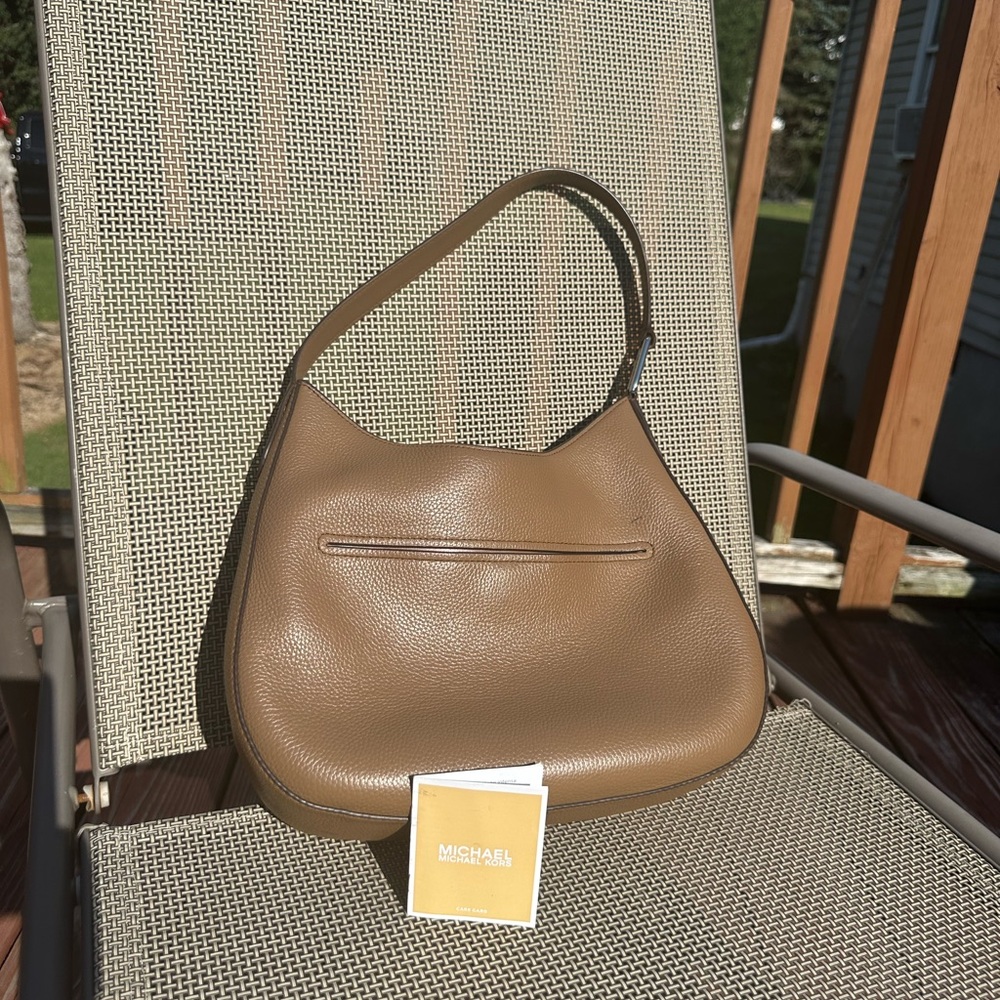Michael Kors Brown Leather Hobo Bag